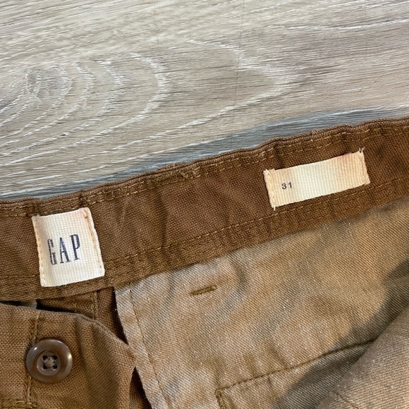 Gap men’s linen shorts, brown - Picture 2 of 3